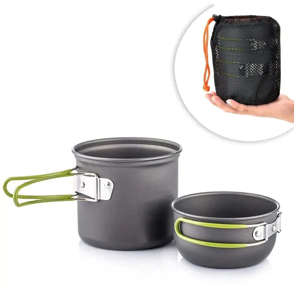 Outdoor Camping Cooking Equipment - Ultralight Camping Pot Set: Camping Cookware