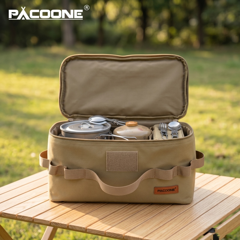 Outdoor Camping Cooking Equipment - PACOONE Portable Camping Storage Bag Multifunctional