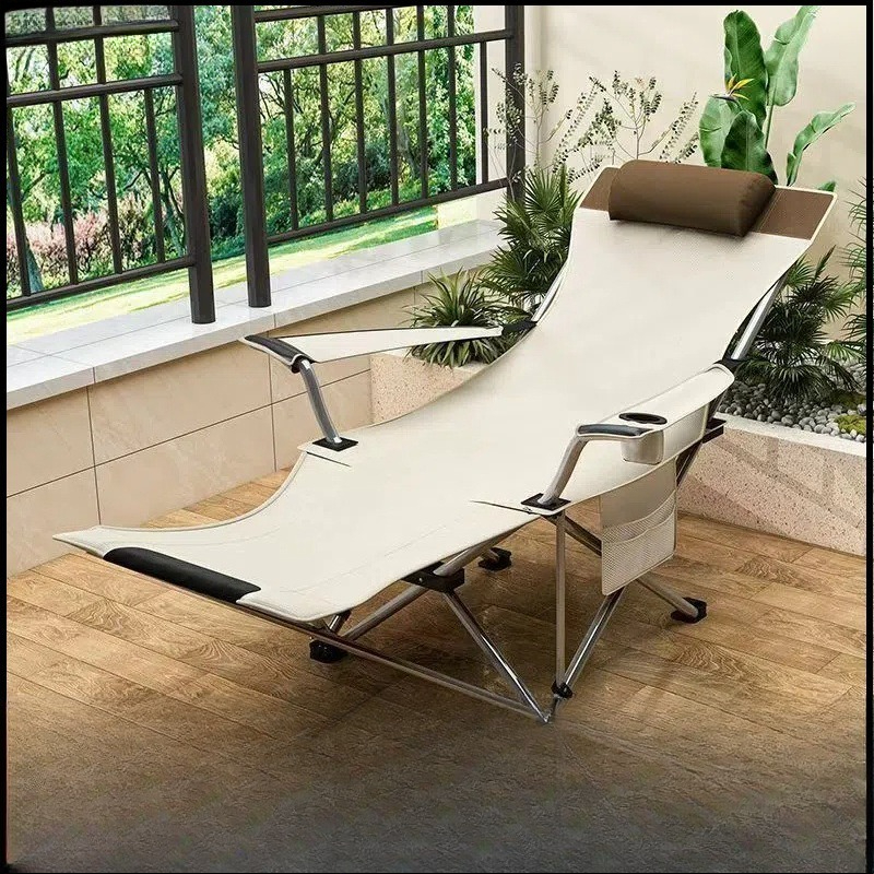 Outdoor Camping Recliner - Portable 5 Position Adjustable Folding Chair