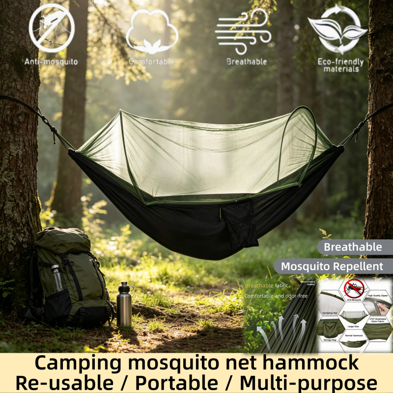 Outdoor Camping Mosquito Net - Portable outdoor camping hammock, mosquito net