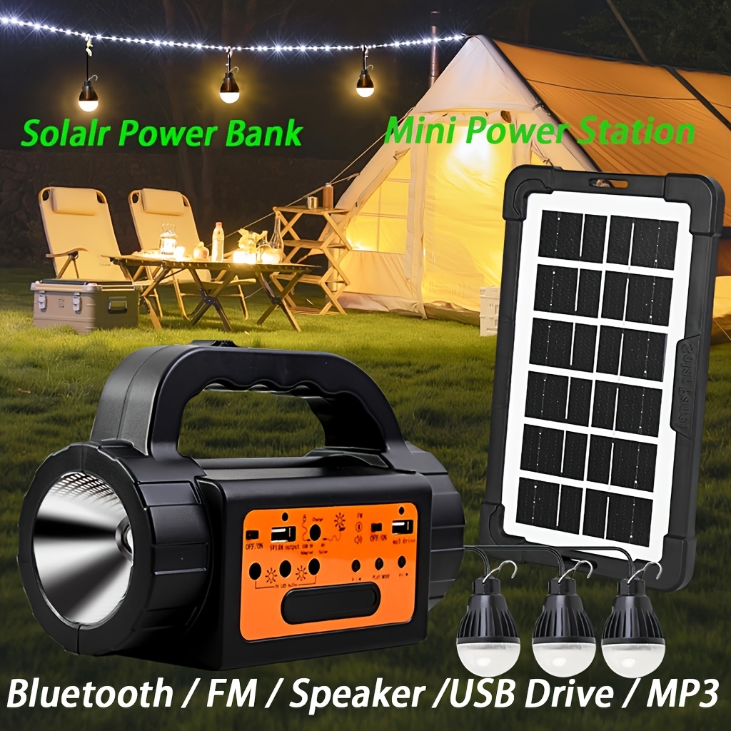 Camping Solar Lantern - Solar Rechargeable Camping Lights Outdoor, Powered