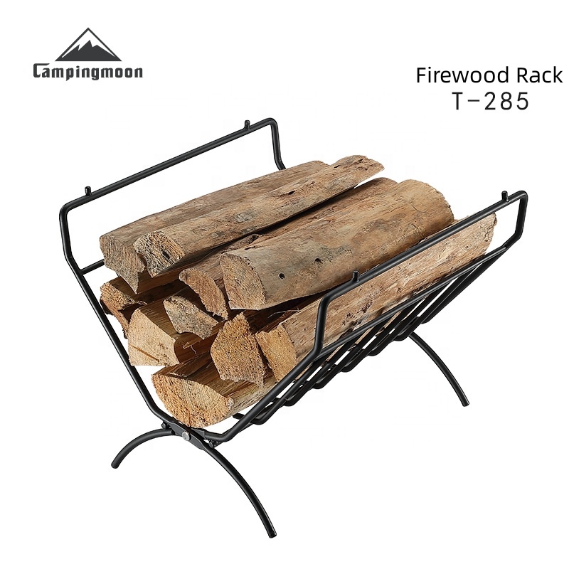 Outdoor Camping Table With Storage - T-285 Outdoor Iron Firewood Storage Rack