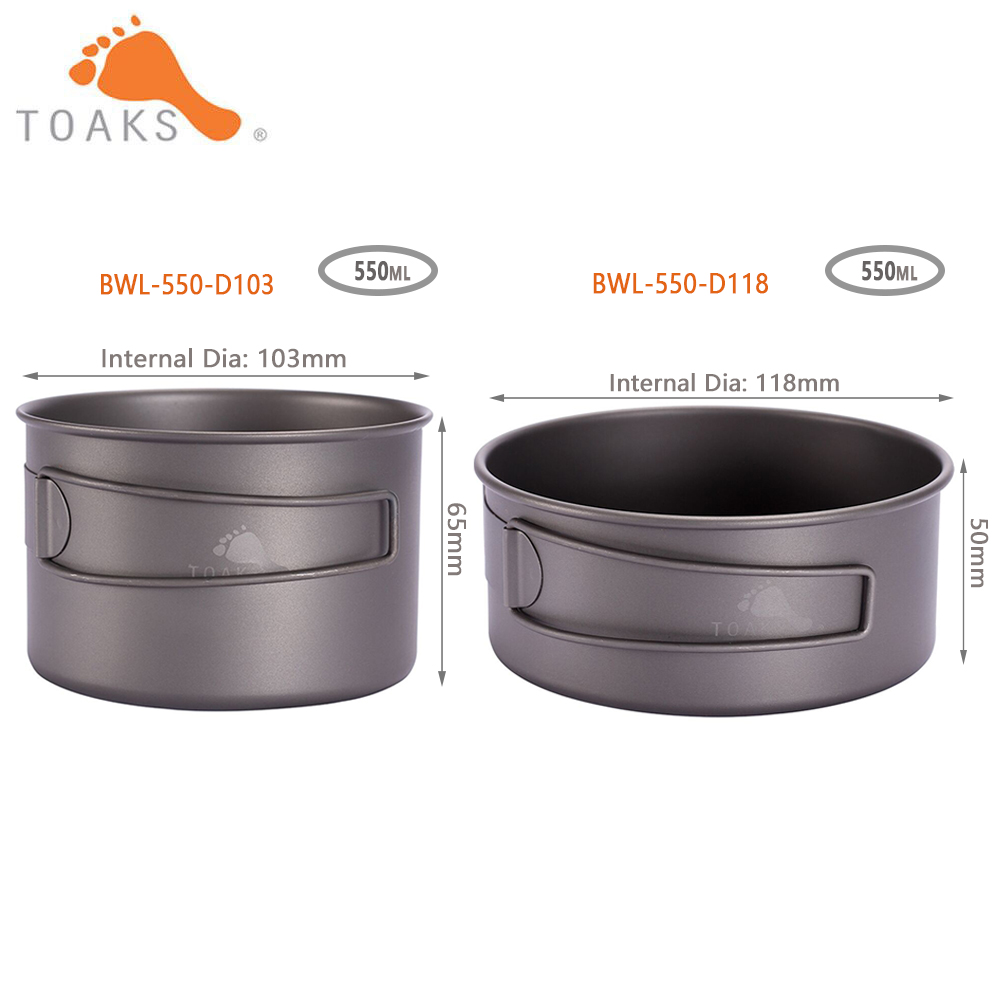 TOAKS BWL-550  Camping Titaniu - مراجعة Outdoor Camping Cooking Equipment وسعره