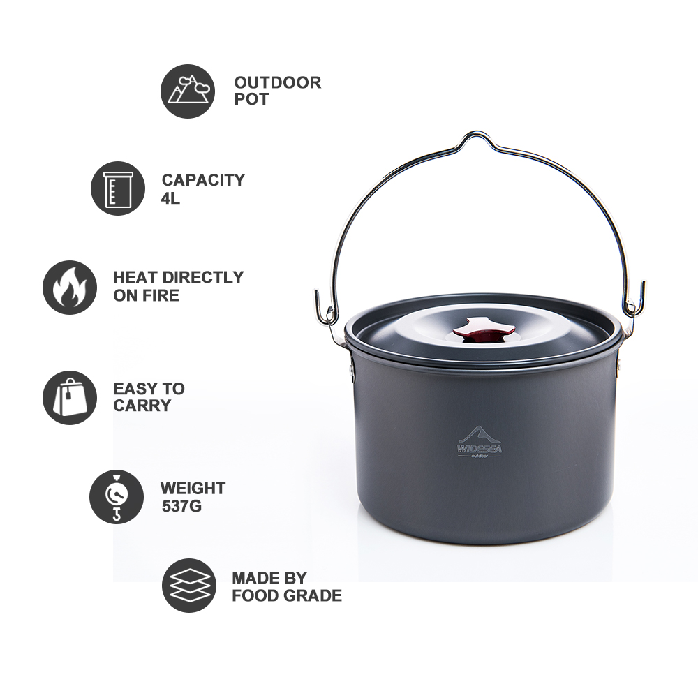 Widesea Hard Anodized Aluminum - مراجعة Outdoor Camping Cooking Equipment وسعره