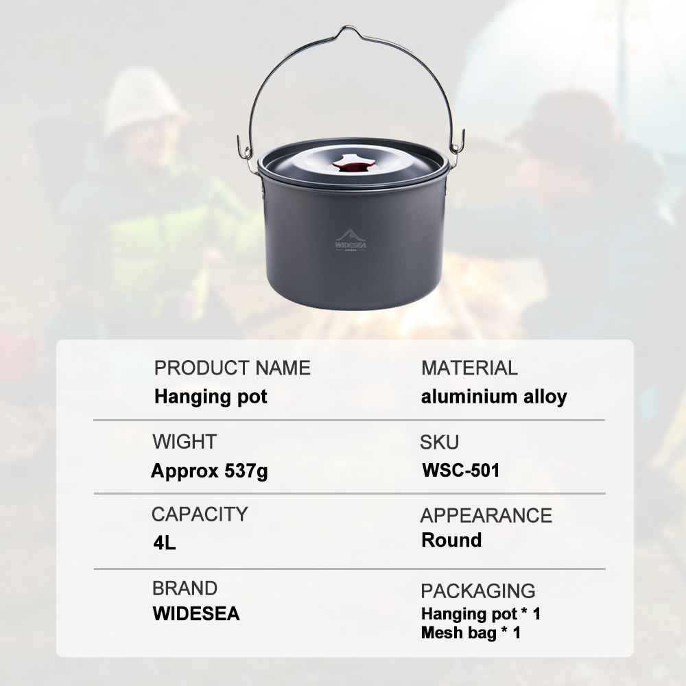 Widesea Hard Anodized Aluminum - مراجعة Outdoor Camping Cooking Equipment وسعره