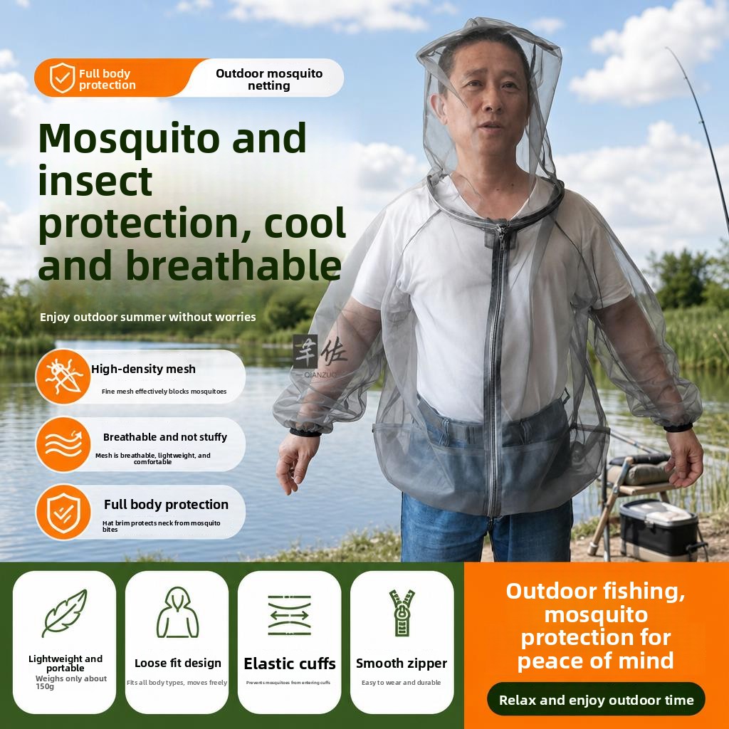 Men's Anti-Mosquito Clothing U - مراجعة Outdoor Camping Mosquito Net وسعره