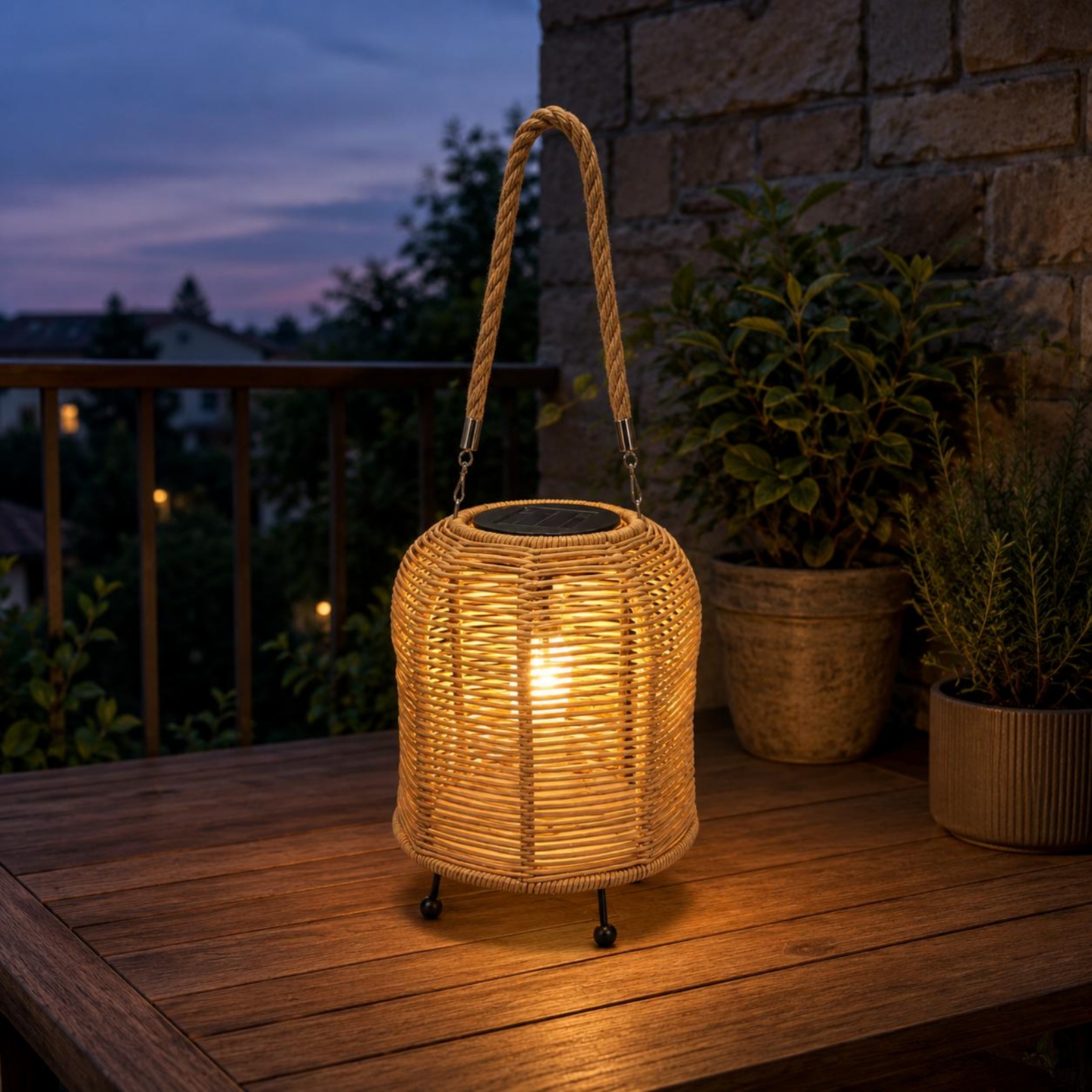 Handwoven Solar Lantern Braide - مراجعة Camping Solar Lantern وسعره