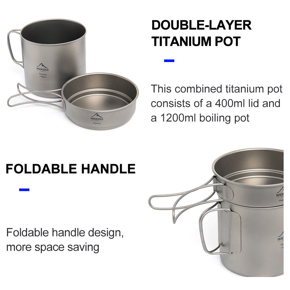Widesea Ultralight Titanium Ca - مراجعة Outdoor Camping Cooking Equipment وسعره
