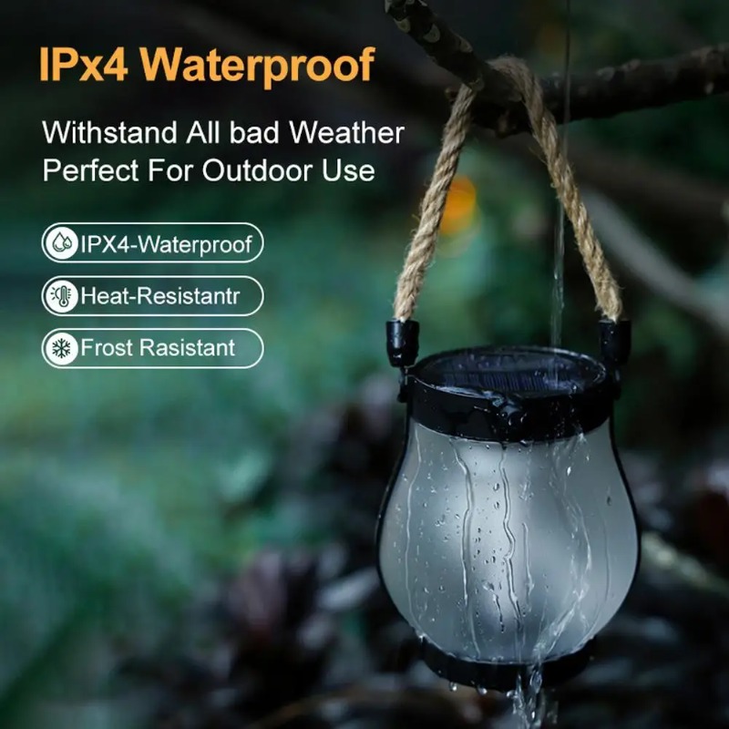 Solar Flame Lamp USB Rechargea - مراجعة Camping Solar Lantern وسعره