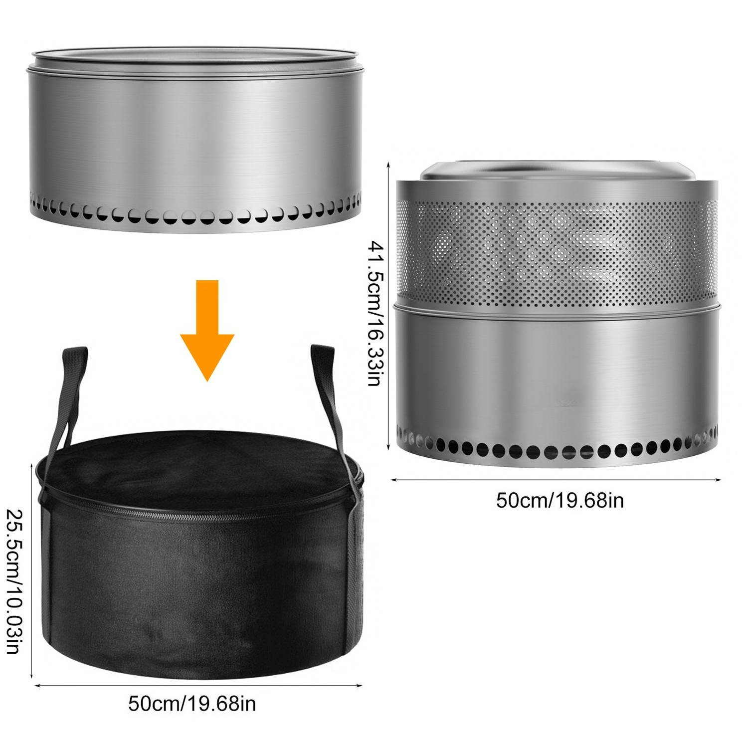 50 CM Smokeless Camping Fire P - مراجعة Outdoor Camping Fire وسعره