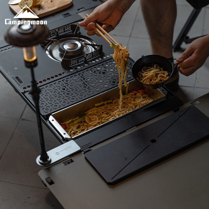 CAMPINGMOON CK-11 Stainless St - مراجعة Outdoor Camping Table With Storage وسعره