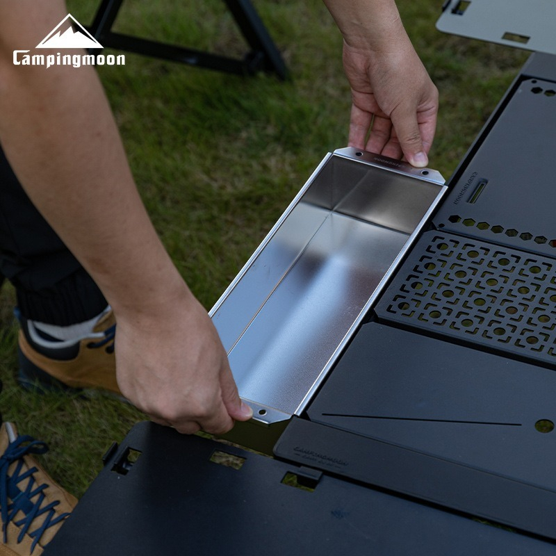 CAMPINGMOON CK-11 Stainless St - مراجعة Outdoor Camping Table With Storage وسعره