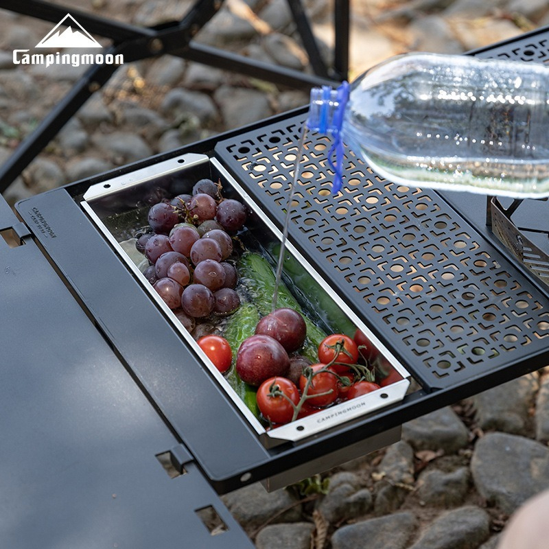 CAMPINGMOON CK-11 Stainless St - مراجعة Outdoor Camping Table With Storage وسعره