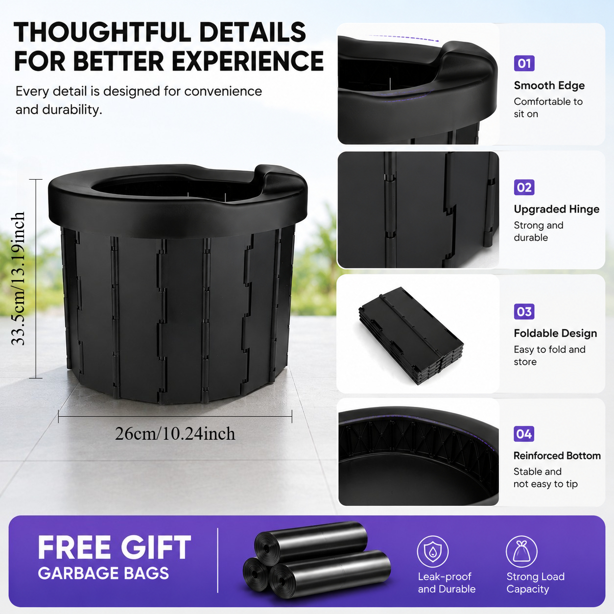 Outdoor Folding Toilet Portabl - مراجعة Outdoor In Camping وسعره