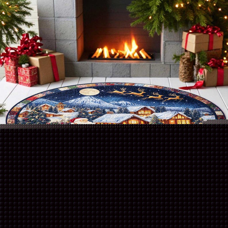 Santa Sleigh Christmas Round D - مراجعة Outdoor Camping Decor Ideas وسعره