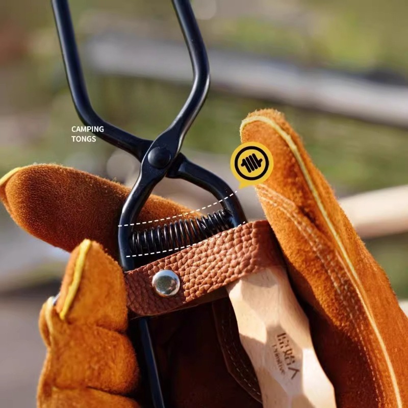 Camping BBQ Fire Tongs Extende - مراجعة Outdoor Camping Fire وسعره