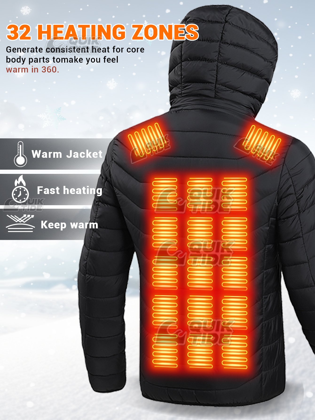 Intelligent Heating Jacket, 32 - مراجعة Outdoor Camping Zone وسعره