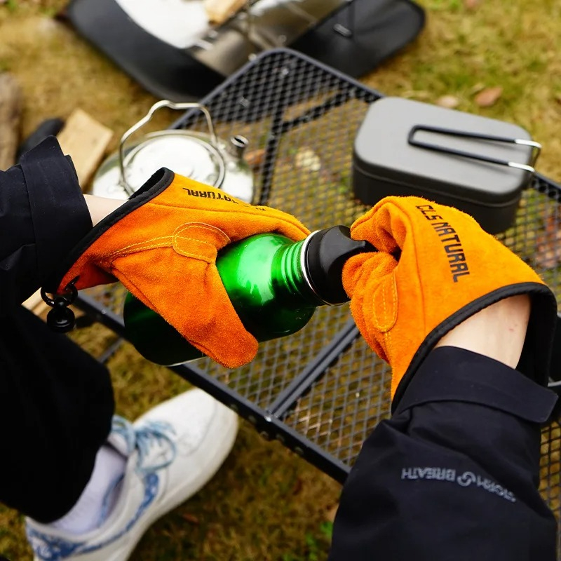 Heat Resistant BBQ Gloves Cowh - مراجعة Outdoor Camping Fire وسعره