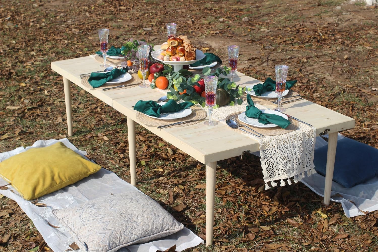 Boho Style Portable Pine Picni - مراجعة Outdoor Camping Decor Ideas وسعره