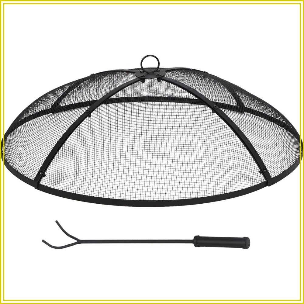 30 Inch Fire Pit Screen with H - مراجعة Outdoor Camping Fire وسعره