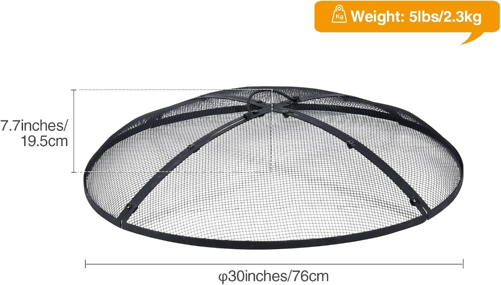 30 Inch Fire Pit Screen with H - مراجعة Outdoor Camping Fire وسعره