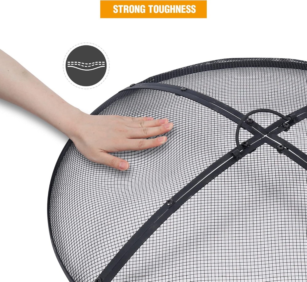 30 Inch Fire Pit Screen with H - مراجعة Outdoor Camping Fire وسعره