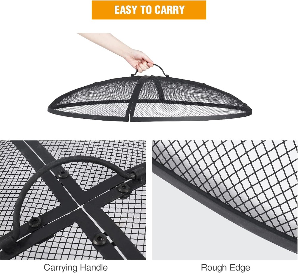 30 Inch Fire Pit Screen with H - مراجعة Outdoor Camping Fire وسعره