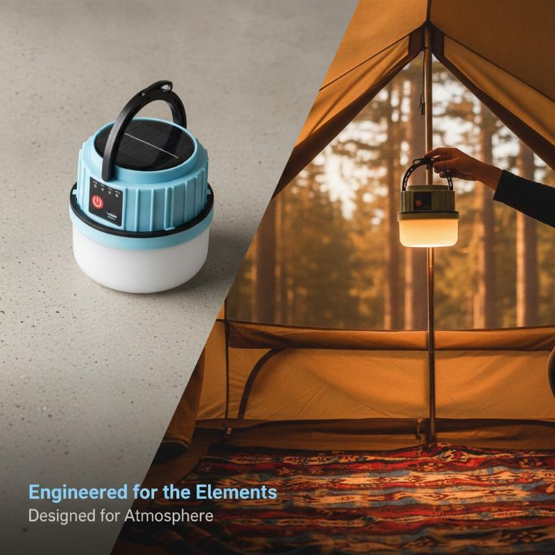 IP44 Waterproof Outdoor LED So - مراجعة Camping Solar Lantern وسعره