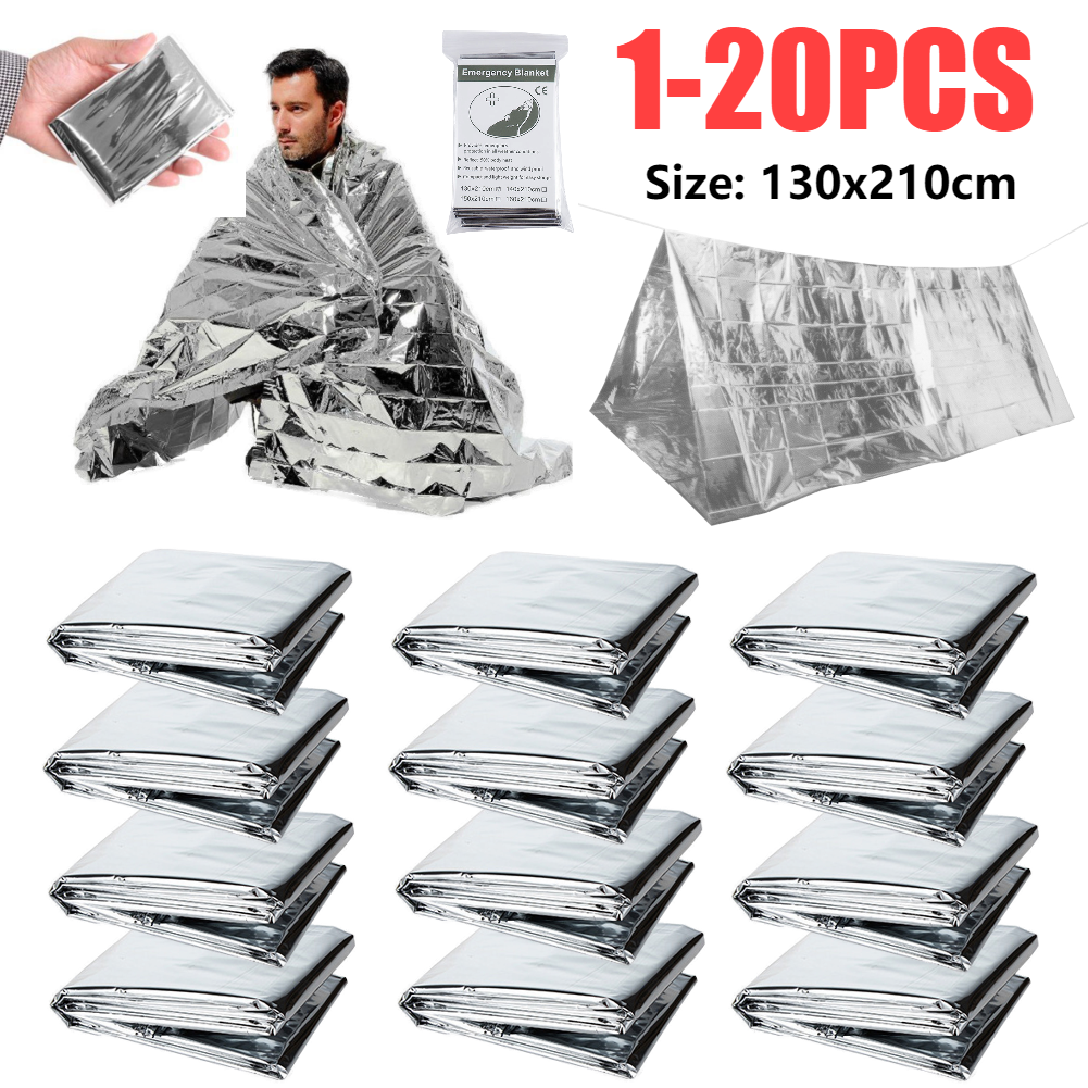 1-10PCS Emergency Thermal Blan - مراجعة Outdoor Camping Carpet وسعره