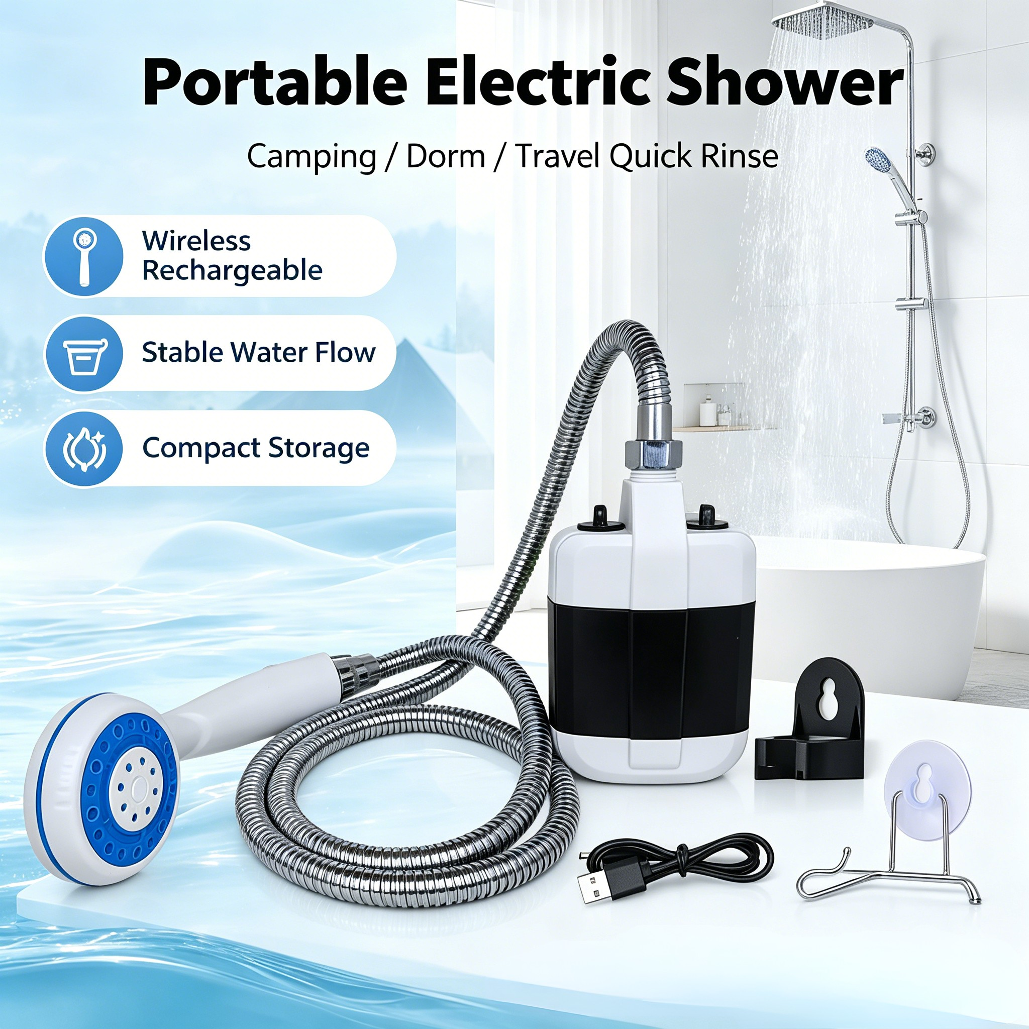 USB Rechargeable Portable Elec - مراجعة Outdoor Camping Carpet وسعره