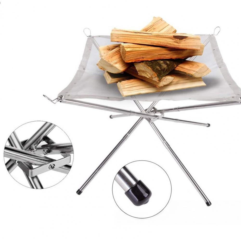 Folding Portable Steel Mesh Ca - مراجعة Outdoor Camping Fire وسعره