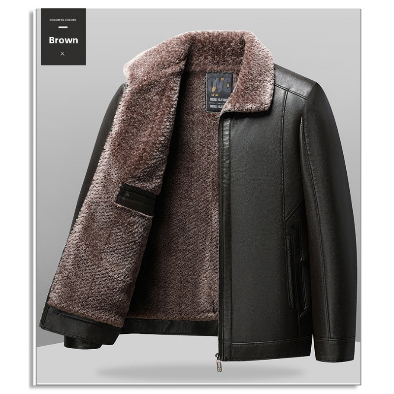 Men's Warm Leather Jacket Casu - مراجعة Outdoor Camping Jacket وسعره