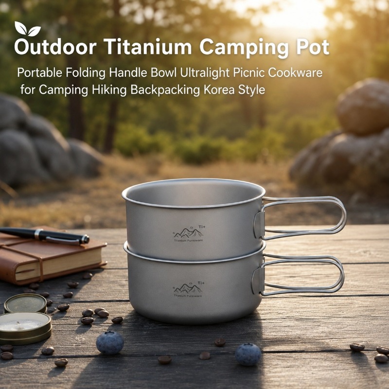 Outdoor Titanium Camping Pot P - مراجعة Outdoor Camping Korea وسعره