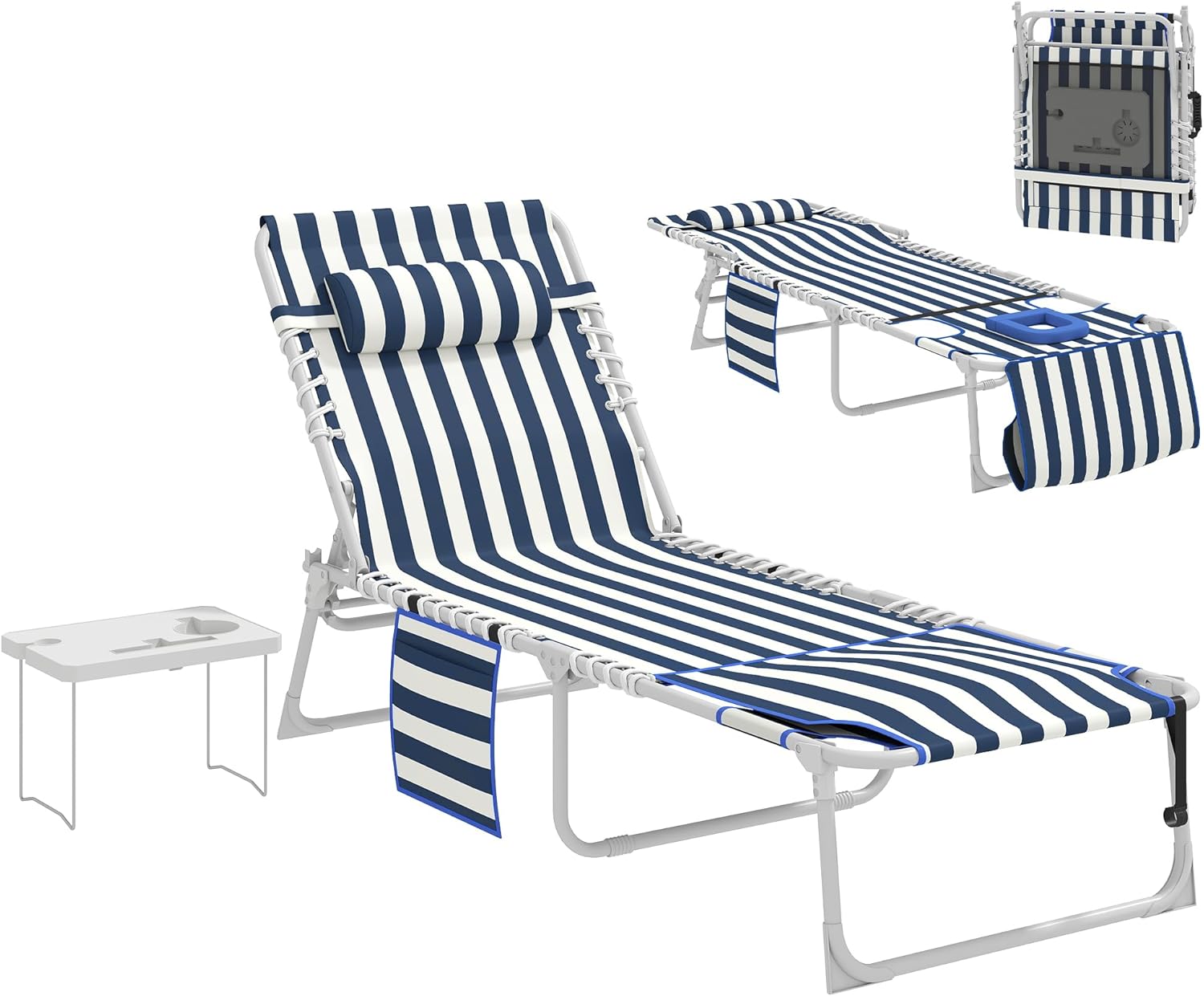 5-Position Reclining Chaise Lo - مراجعة Outdoor Camping Recliner وسعره