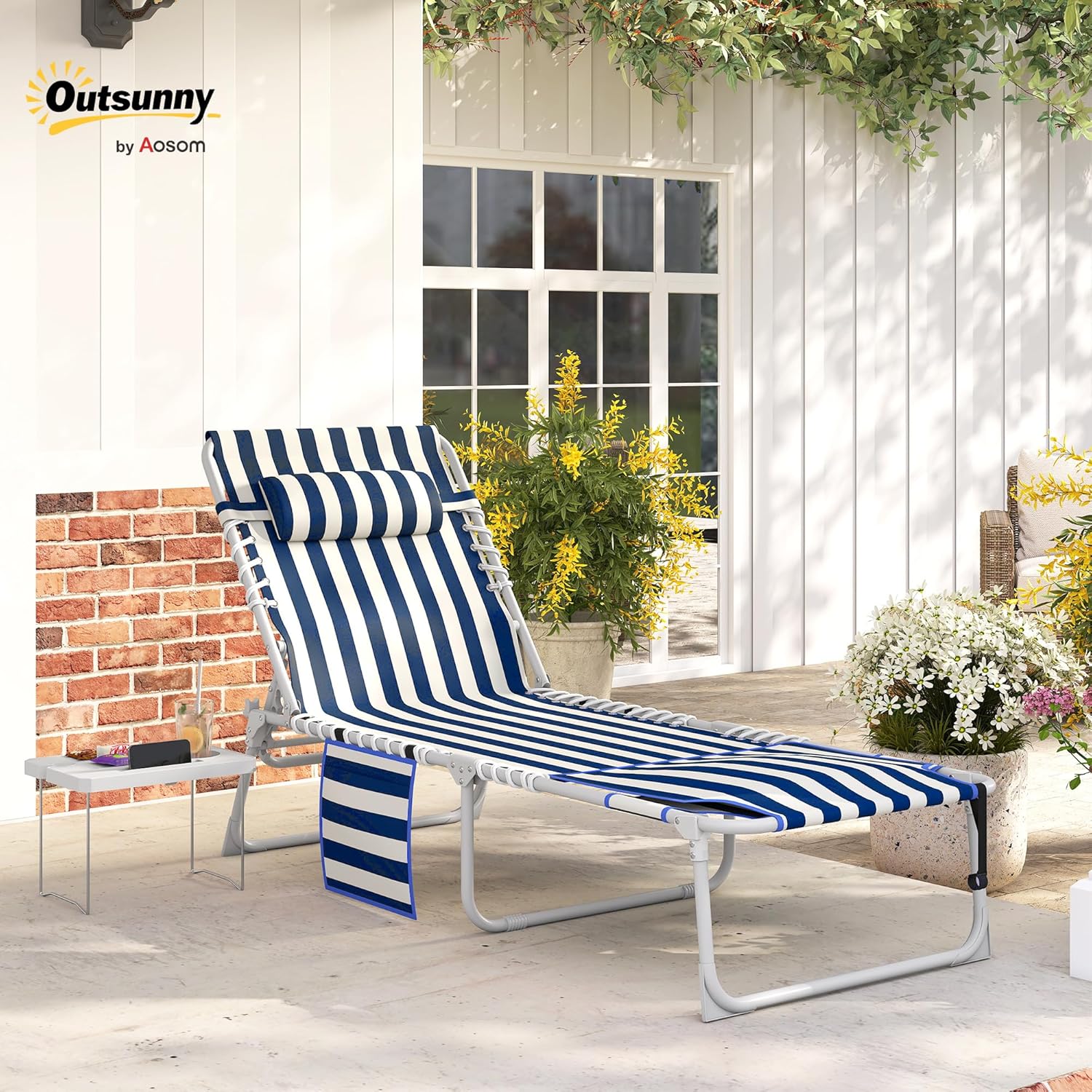5-Position Reclining Chaise Lo - مراجعة Outdoor Camping Recliner وسعره