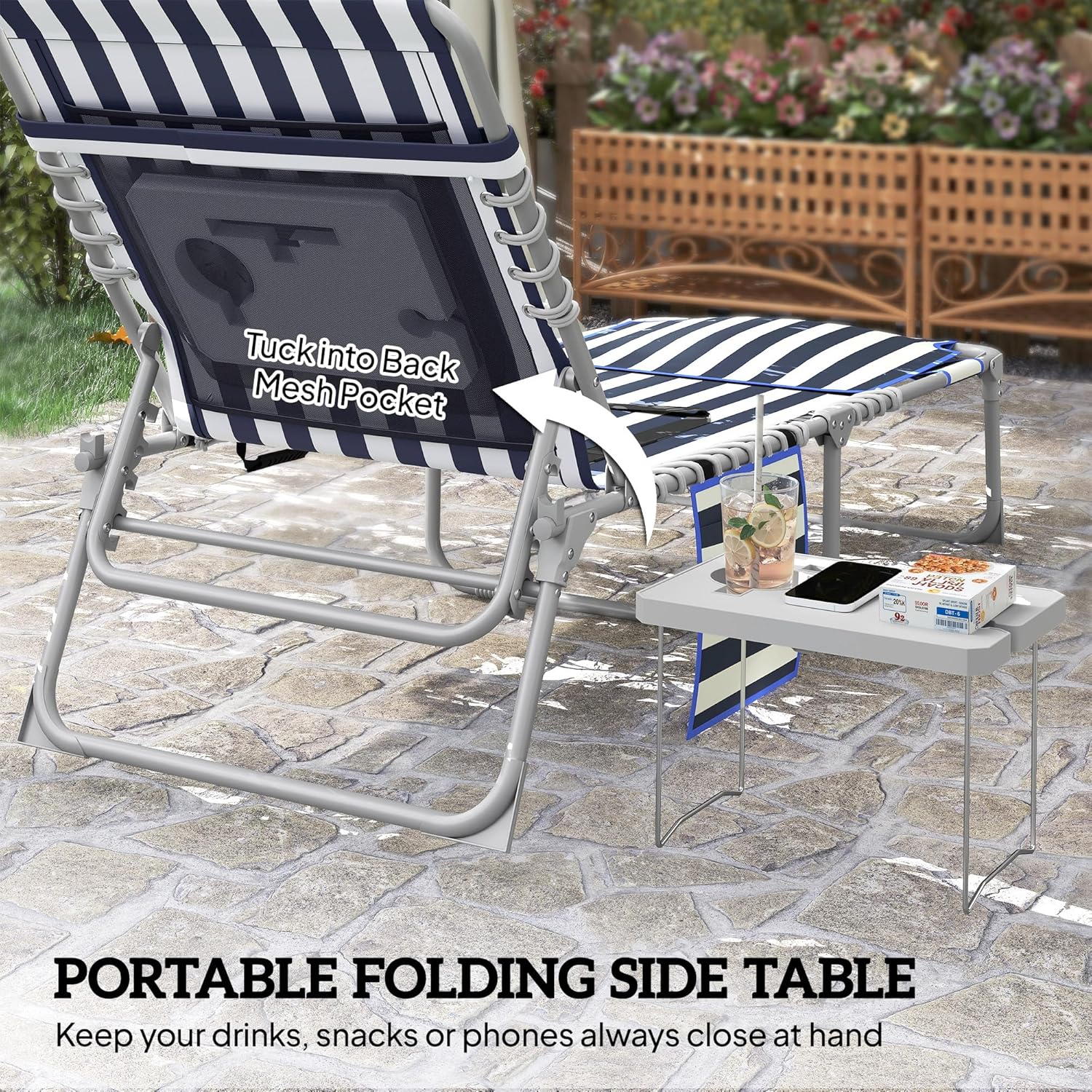 5-Position Reclining Chaise Lo - مراجعة Outdoor Camping Recliner وسعره