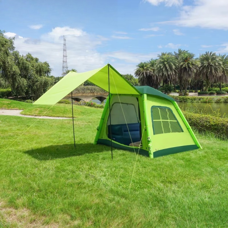 Portable Oxford Waterproof Inf - مراجعة Outdoor Camping Inflatable Tent وسعره