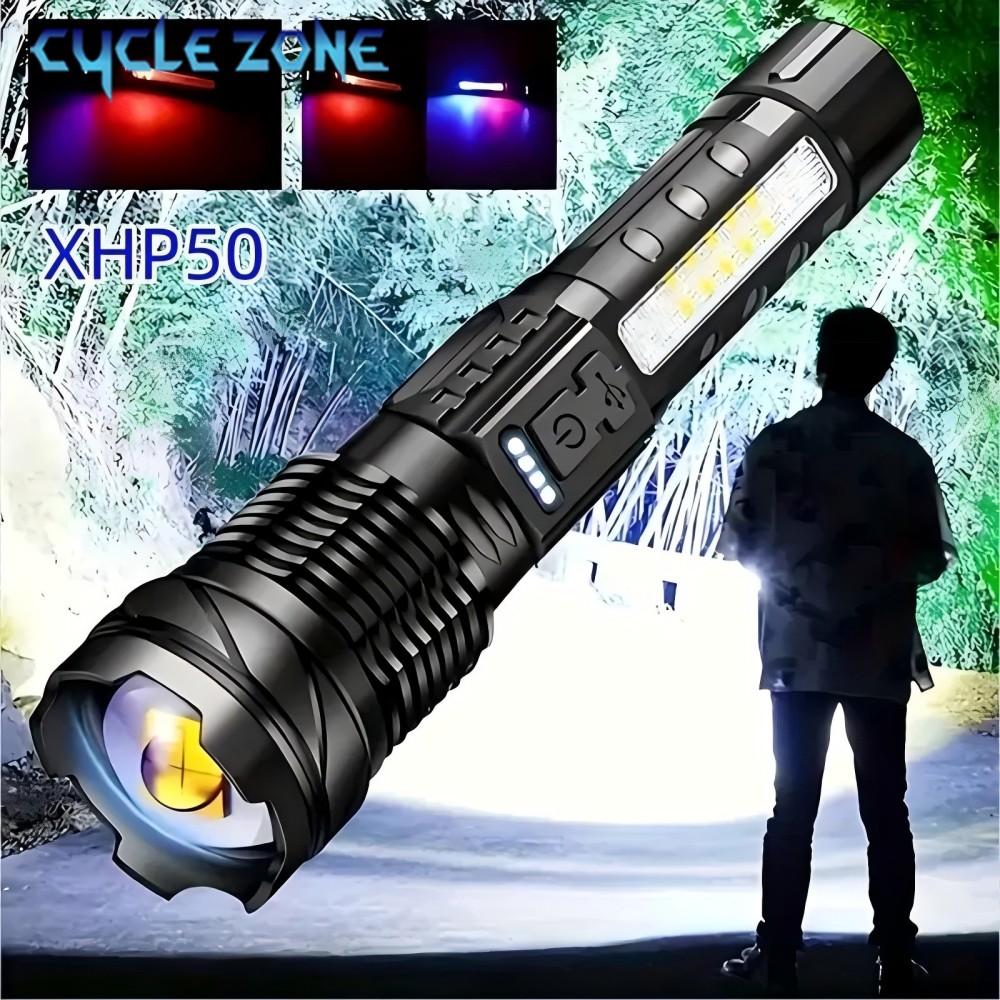 XHP50 Flashlight Zoomable Flas - مراجعة Outdoor Camping Zone وسعره