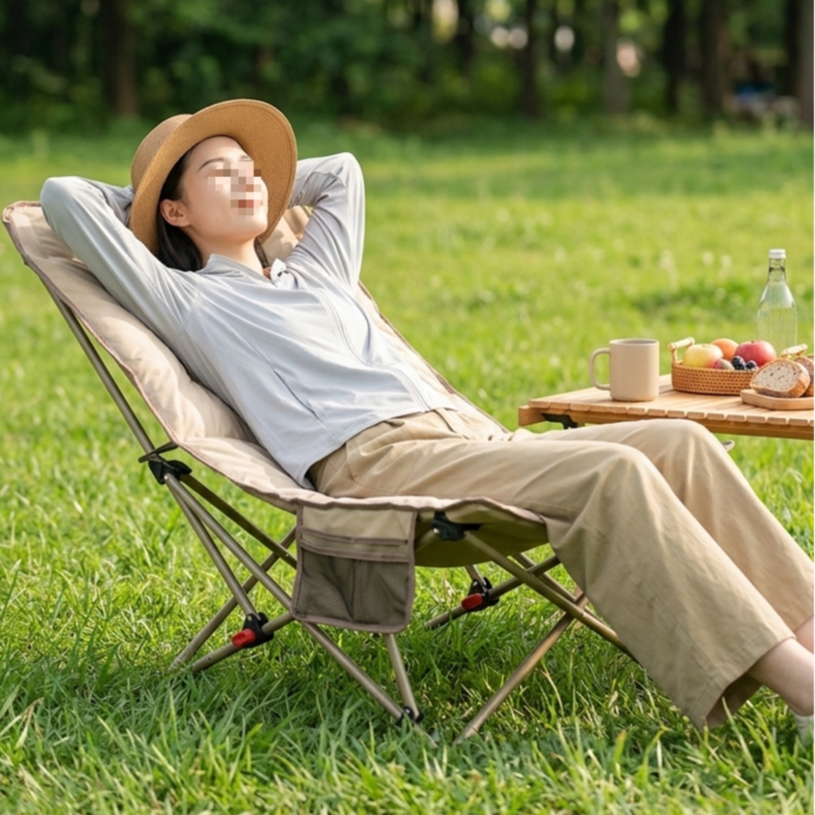 Padded Recliner Chair Thickene - مراجعة Outdoor Camping Recliner وسعره