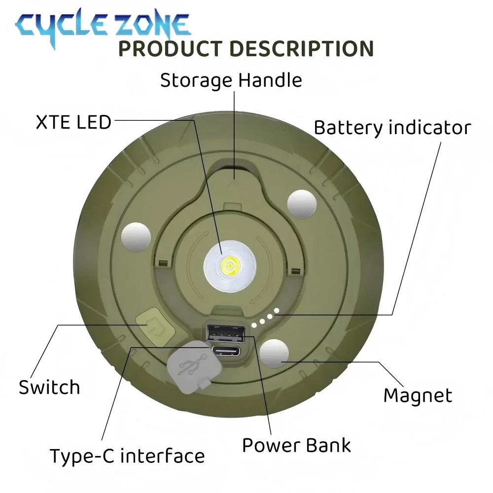 LED Camping Lamp with Reel Str - مراجعة Outdoor Camping Zone وسعره