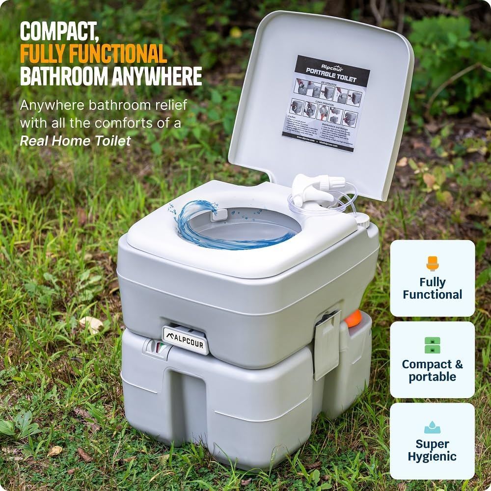 Portable Toilet – Compact Indo - مراجعة Camping Outdoor Or Indoor وسعره