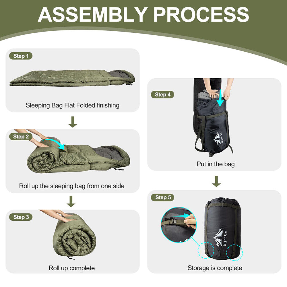 Night Cat Camping Sleeping Bag - مراجعة Camping Outdoor Or Indoor وسعره