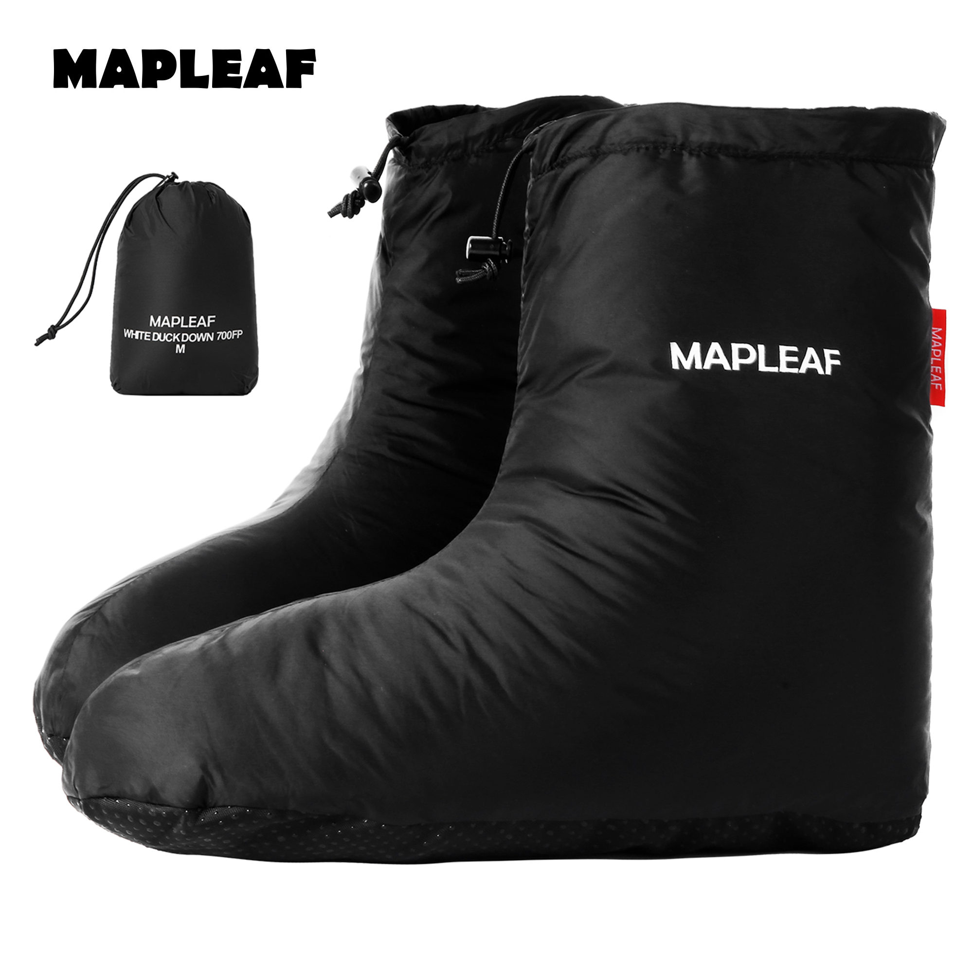 MAPLEAF Down Booties Winter Wa - مراجعة Outdoor Camping Slippers وسعره