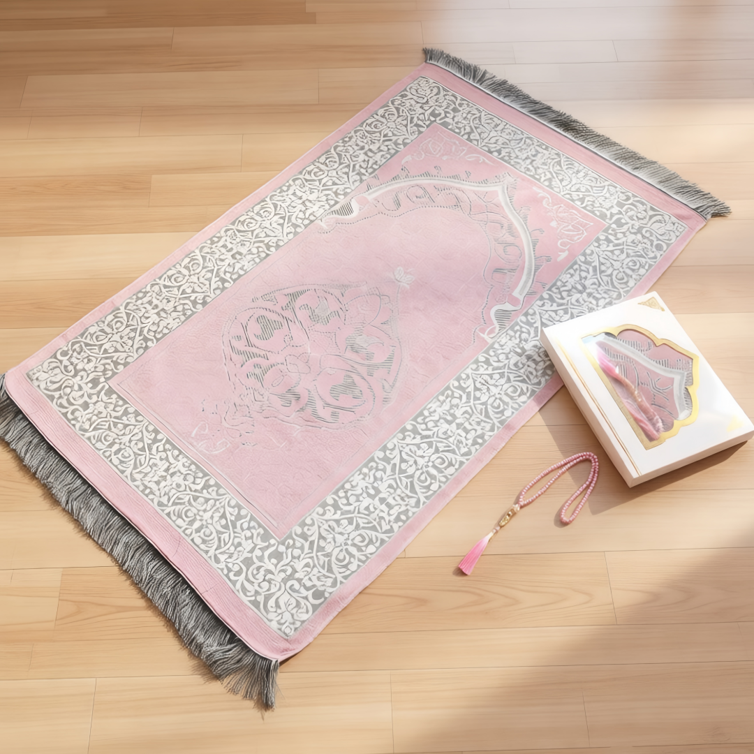 Muslim Prayer Rug with Tasbih  - مراجعة Camping Outdoor Or Indoor وسعره
