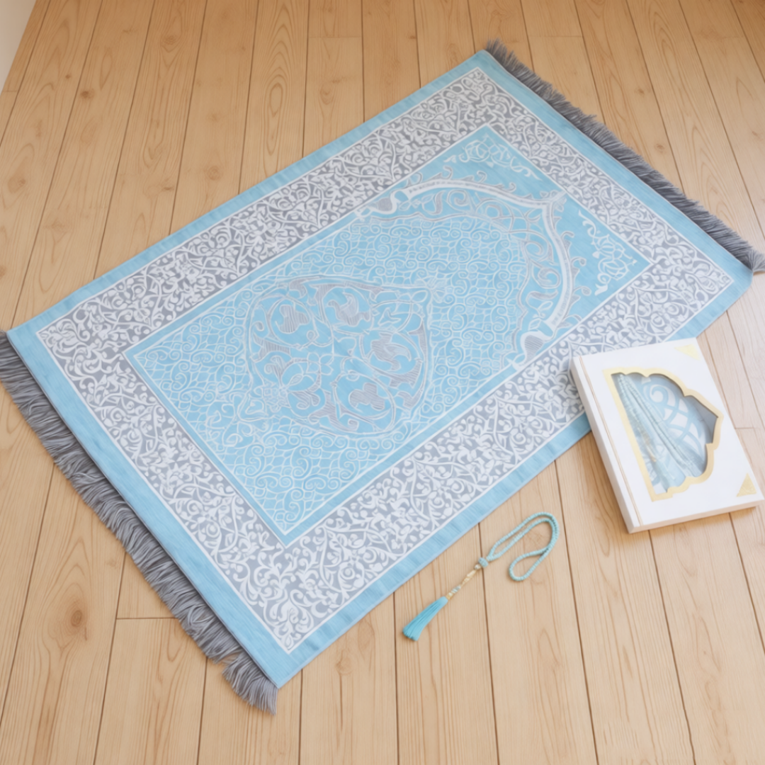 Muslim Prayer Rug with Tasbih  - مراجعة Camping Outdoor Or Indoor وسعره