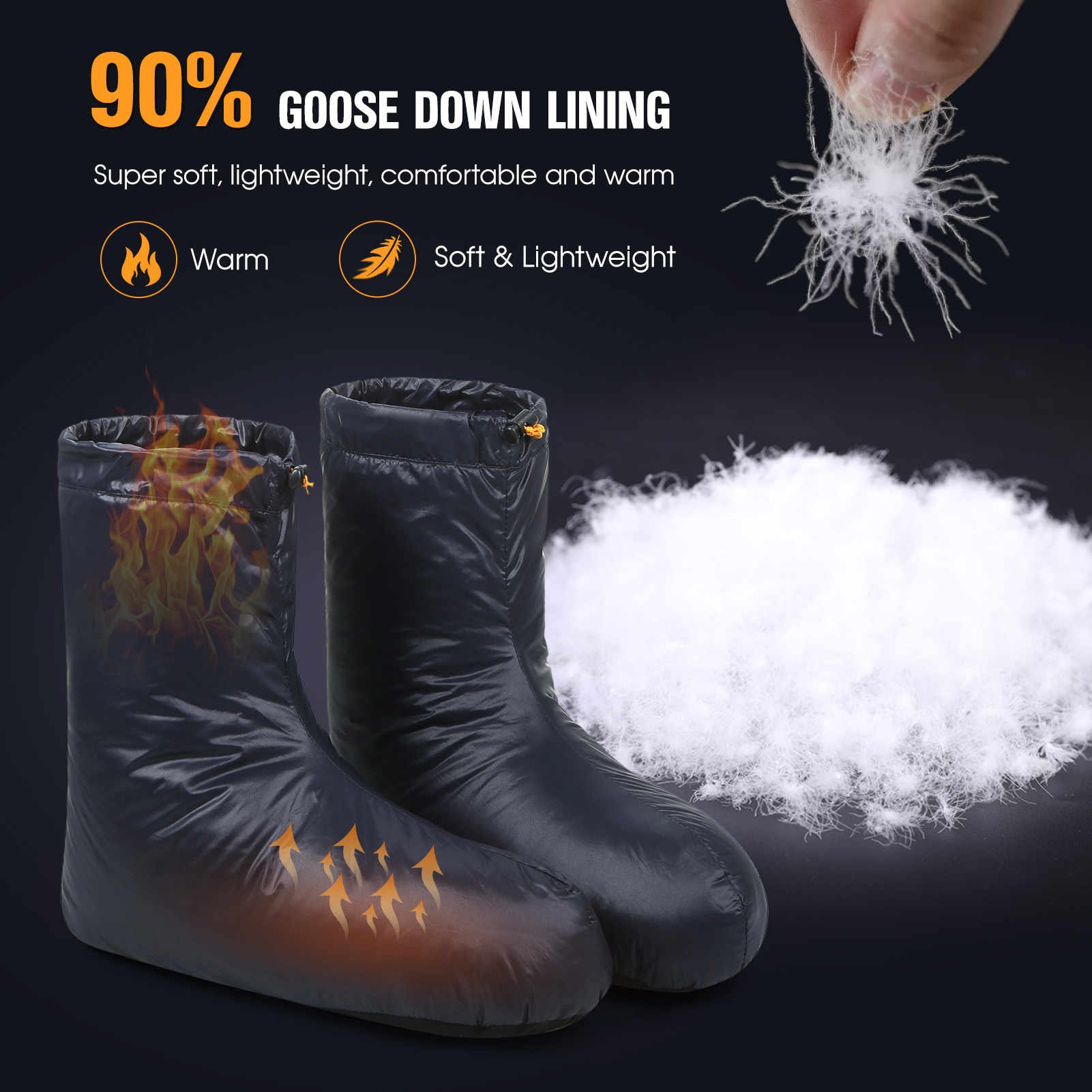 Lixada Winter Down Booties Soc - مراجعة Outdoor Camping Slippers وسعره