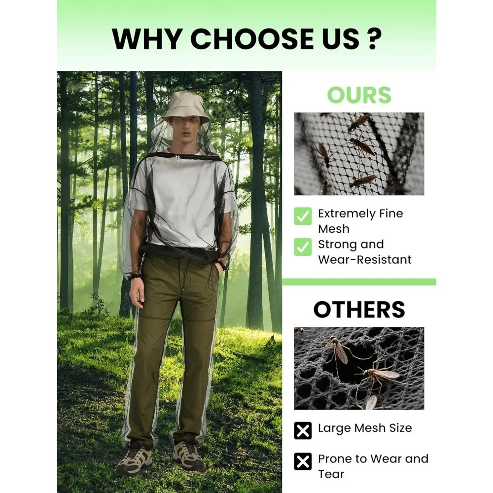 Outdoor Mosquito Protection Su - مراجعة Outdoor Camping Jacket وسعره