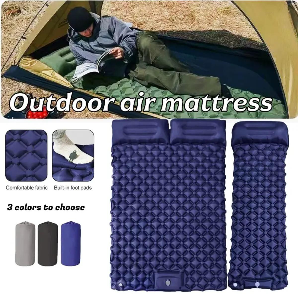 Single & Double Inflatable Air - مراجعة Outdoor Camping Carpet وسعره