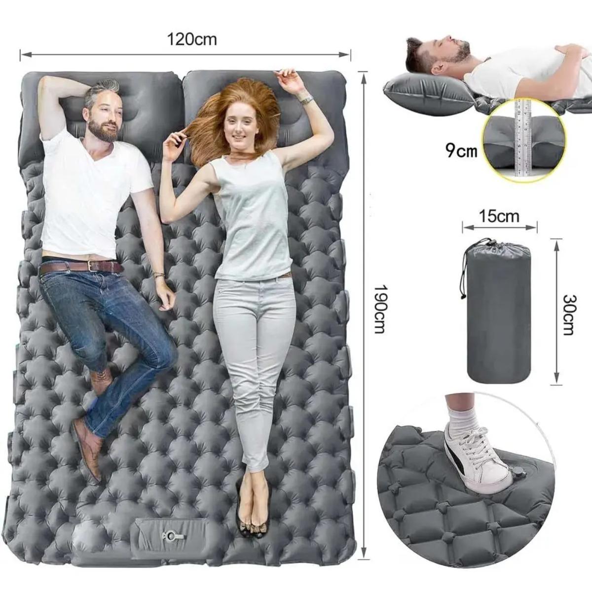 Single & Double Inflatable Air - مراجعة Outdoor Camping Carpet وسعره