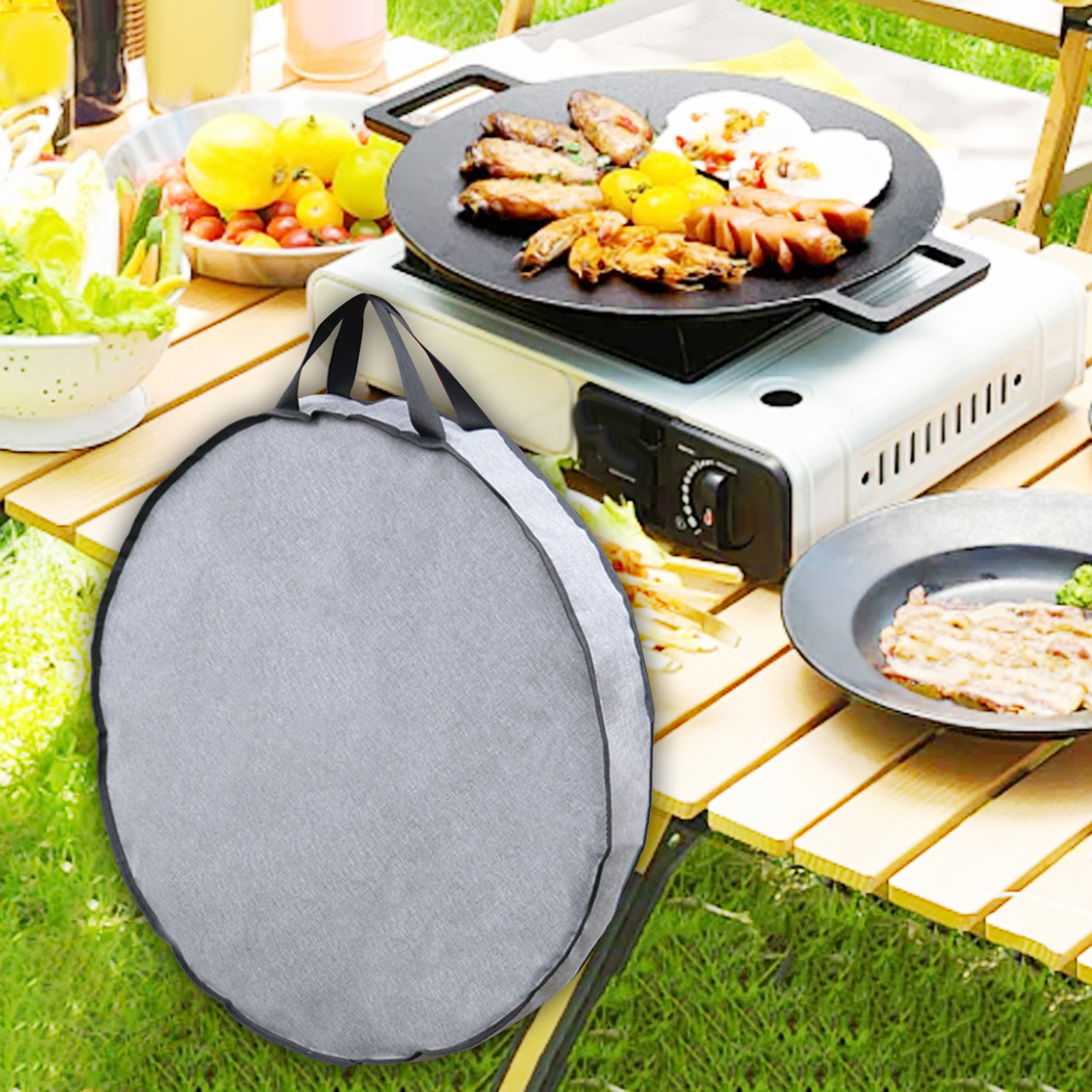 Camping Skillet Bag Portable C - مراجعة Outdoor Camping Cooking Equipment وسعره